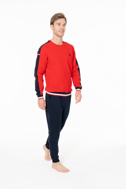 U.S.POLO ASSN. Pánský domácí komplet 18931 červený | Vermali.cz